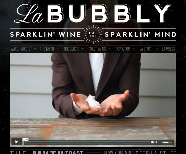 La Bubbly Wine website